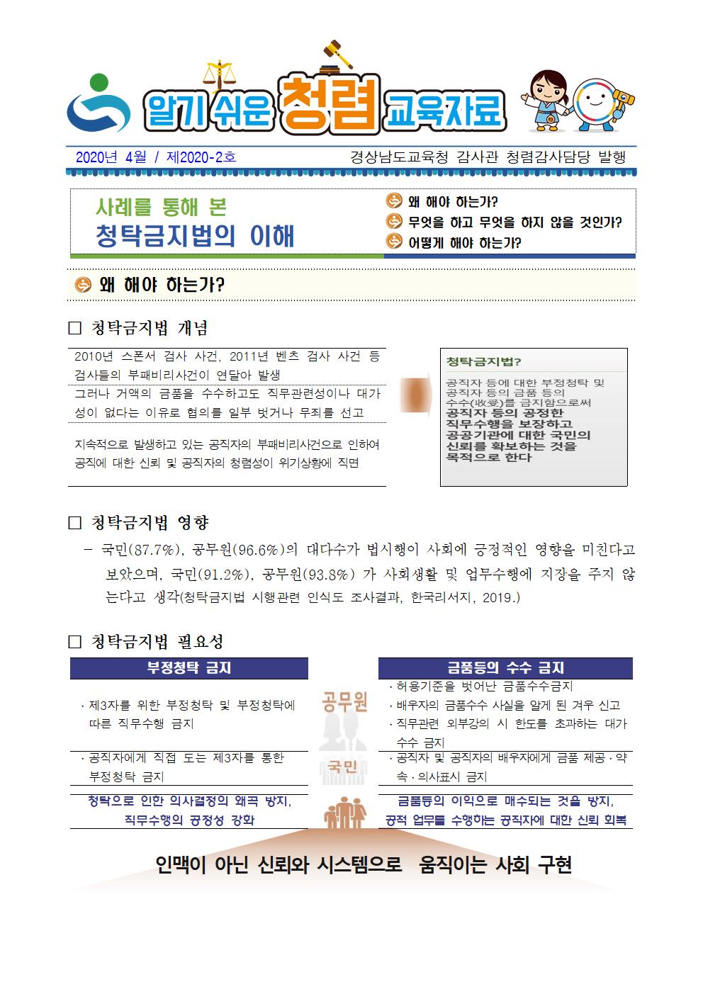 [2020-2호]알기쉬운청렴교육자료(4월)-사례를통해본청탁금지법의이해001.jpg